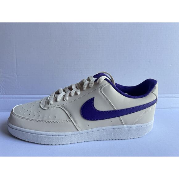 Nike Vision Lo Mens Size 10.5 Athletic Sneakers Shoes Cream Purple HM9429 100 - Picture 5 of 8